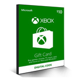 Microsoft Gift Card Cartão Xbox Live Americana 10 Dólares