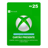 Microsoft Gift Card R 25 Reais Cartão Xbox Live Brasil