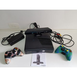 Microsoft Xbox 360 Slim 250 Gb bloqueado 2 Controles Com Capa De Silicone Kinect 6 Jogos mídia Física Perfeito Estado Cabos E Fonte