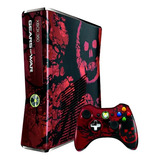 Microsoft Xbox 360 Slim 320gb Gears Of War 3 Limited Collector s Edition Cor Vermelho Y Preto