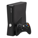 Microsoft Xbox 360 Slim 4gb Standard Cor Matte Black 1 Controle 2 Jogos