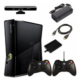 Microsoft Xbox 360 Slim Kinect 2 Controles Hd 250gb Jogos