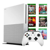Microsoft Xbox One S 500gb Standard Cor Branco 1 Controle 1 Jogo Físico 1 Quadro Decorativo