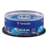 Mídia Blu ray 6x Lisa Verbatim Bd r Dl 50gb 01 Unidade