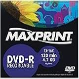 MÍDIA DVD-R Gravável MAXPRINT 4-7 GB - 120 MIN - 16X - Envelope Papel