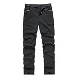 Midland Calça Cargo Masculina Leve Para Uso Ao Ar Livre 7 Bolsos Virilha Reforçada Para Caminhadas Caça Arbustos Escalada Preto G