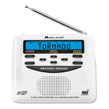 Midland Wr 120 Rádio De Alerta Com Despertador Branco