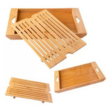 Migalheira Tábua Para Corte De Pães E Bolos Bandeja Bambu