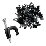 Miguelão Fixa Fio Cabo 7mm Rg6 Preto C 300 Prego De Aço