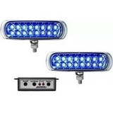 Milha Strobo Safetycar Slin 16 Leds Azul Farol Luz