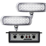 Milha Strobo Safetycar Slin 16 Leds Branca E Azul Farol Luz