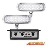 Milha Strobo Safetycar Slin 16 Leds Branca E Azul Farol Luz
