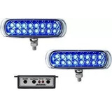 Milha Strobo Safetycar Slin 16 Leds Farol Luz Azul