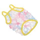Milisten 3 Pecas Colete De Estimação Roupa Pet Roupinha Pet Fantasias De Cachorro Para Vestido De Verão Suspender Vestidos Camisa Respirável Para Animais De Estimação Camisa Para Cachorro