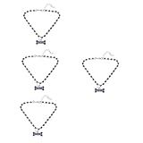 Milisten 4 Peças Colar De Osso Strass Coleira Para Animais De Estimação Coleira De Cachorro Ajustável Colar De Gato Grande Gaiola De Hamster Colar Para Correntes De Cachorro Colar