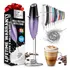 Milk Frother Zulay Kitchen Tornado Whisk Portátil Preto Roxo