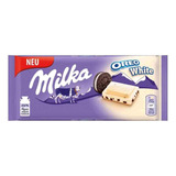 Milka White Oreo Pacote Chocolate Ao Leite Com Pedaços De Biscoito E Recheio De Creme De Leite 100g