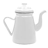 Mimo Style Bule Retrô Na Cor Branca 1000ml Em Ferro Esmaltado Sirva Chás Chocolate Quente Leite Café E Outras Bebidas Com Todo Charme Resistente E Durável Produto é Ideal Para O Dia A Dia
