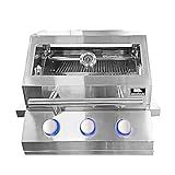 Mimo Style Churrasqueira Inox A Gás De Embutir Com 3 Queimadores