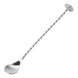 Mimo Style Colher Bailarina Na Cor Prata Com Cabo Alongado Em Espiral Mede 27cm De Altura Resistente à Altas E Baixas Temperaturas Material Em Inox