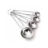 Mimo Style Conjunto De 4 Colheres Medidoras  Próprias Para Ingredientes Secos Ou Líquidos  Possui Marca De Capacidade Nas Alças  Produto Leve E Fácil De Manusear  Material De Aço Inox De Qualidade