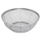 Mimo Style Escorredor De Aço Inoxidável Multiuso 27 Cm Com Malha De Aço Côncava Perfeito Para Coar Peneirar Filtrar E Drenar Escorredor Multiuso Aço Inox Mimo Style Prata