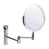 Mimo Style Espelho De Aumento Articulado Para Parede Ampliação De 5x  Extensível Para Banheiro E Bancadas  Acabamento Cromado 40 5 Cm  Rotativo 360 Graus