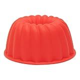 style forma silicone vermelha assar pudim pastas cremes antiaderente diametro capacidade flexivel resistente