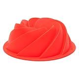style forma silicone vermelha assar espiral pudim pastas cremes antiaderente diametro capacidade flexivel resistente
