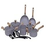 Mimo Style Jogo De Panelas 10 Peças Indução Antiaderente Preto Com Utensilios Cook