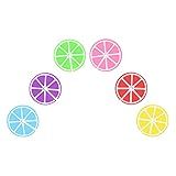 Mimo Style Jogo Marcador De Copos 06 Peças Com Formato De Frutas Coloridas Feitos De Silicone Podem Ser Colocados Em Taças E Copos Em Festas Casamentos Ou Jantares