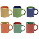 Mimo Style Mini Canecas Para Café Com 6 Peças Multicolor Material De Cerâmica Com O Melhor Isolamento Térmico Durabilidade Que Torna O Produto Sustentável Colorida 100ml