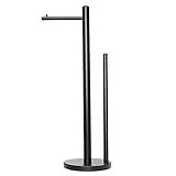 Mimo Style Porta Papel Higiênico Inox Preto Com Suporte Extra Para Armazenar Até 3 Rolos Extras Base Antideslizante Para Evitar Tombos E Riscos Economize Espaço No Seu Banheiro E Lavabo