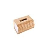 Mimo Style Porta Papel Lenço Com Tampa- Feito Em Bambu E Plástico- 20x11cm