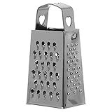 Mimo Style Ralador Em Inox  4 Faces  Feito Inteiramente De Aço Inoxidável  Lâminas Afiadas  Ergonomicamente Projetado  Ideal Para Queijo Parmesão  Vegetais  Gengibre  Entre Outros Alimentos