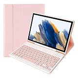 Mingzhe Capa Protetora Para Tablet Removível Portátil Com Slot Para Caneta Teclado BT Compatível Com Tab S6 Lite 10 4 P610 P615 Rosa