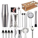 Mingzhe Conjunto De Coquetel De Bar 20 Peças Kit Para Fazer Bebidas Em Aço Inoxidável Fazer Presente Com Base De Suporte