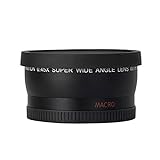 Mingzhe Lente Grande Angular Hd 52mm 0,45x Com Substituição De Lente Macro Para Câmera Dslr Canon Nikon Sony Pentax 52mm