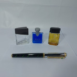 Mini 3 Frascos Vidro Vazios Perfumes Antigos Coleção 5.5x3cm