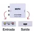 Mini Adaptador Conversor Entrada Av2 Rca Saída Hdmi Já
