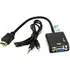 Mini Adaptador Conversor Hdmi P/ Vga Transmite Áudio E Vídeo