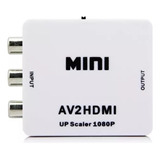 Mini Adaptador Rca Av Conversor P Hdmi 1080p Av2hdmi
