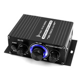 Mini Amplificador Digital Ak170 Estéreo 12v 400w Casa Carro Cor Preto Potência De Saída Rms 20 W