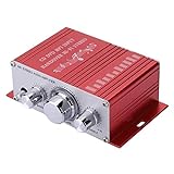 Mini Amplificador Digital Para Carro Hifi áudio Música Cd Dvd Mp3 Fm Player 4 Canais Poderoso Com Modos De Som Dsp Vermelho 