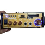 Mini Amplificador/receiver Som Bluetooth, Usb, Fm,karaoke