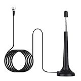 Mini Antena Intena Digital HDTV Digital Interna  Cabo De 5 Metros  Base Magnética  Haste Extensível De 3 Estágios  Conector RF De 75 Ohm  Ganho  5 DBis 