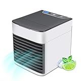 Mini Ar Condicionado Portátil 3 Em 1 Climatizador Ventilador E Umidificador De Ar Com 3 Velocidades Tanque De 350ml Para Até 8h De Resfriamento Silencioso E Econômico Perfeito Para Uso Pessoal