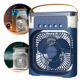 Mini Ar Condicionado Portátil Ventilador Umidificador Mesa Cor Azul 110v 220v