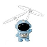 Mini Astronauta Boomerang Helicóptero Brinquedo Com Sensor De Movimento E Luzes LED Recarregável USB 2 Hélices Vôo E Controle Com Uma Mão Cores Branca  Rosa E Azul LINHA PREMIUM SYANG  AZUL 
