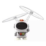 Mini Astronauta Boomerang Helicóptero Brinquedo Com Sensor De Movimento E Luzes LED Recarregável USB 2 Hélices Vôo E Controle Com Uma Mão Cores Branca Rosa E Azul LINHA PREMIUM SYANG BRANCO 